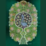 SCORR EcoChoiceHub Eco-friendly Zero-Waste Rogan Leaf Pattern Wall Art