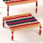 "SCORR EcoChoiceHub Eco-Friendly Traditional Sabai Grass High Plater with Framed Iron Support ​" - Image 2