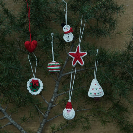 SCORR EcoChoiceHub Eco-Friendly Christmas home decor - pack of 7 Stuffed Plush Toy