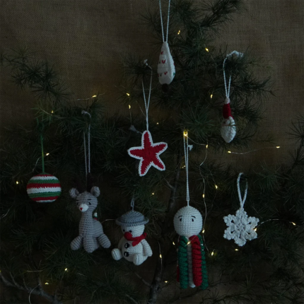 SCORR EcoChoiceHub Eco-Friendly Christmas home decor - pack of 8 Stuffed Plush Toy